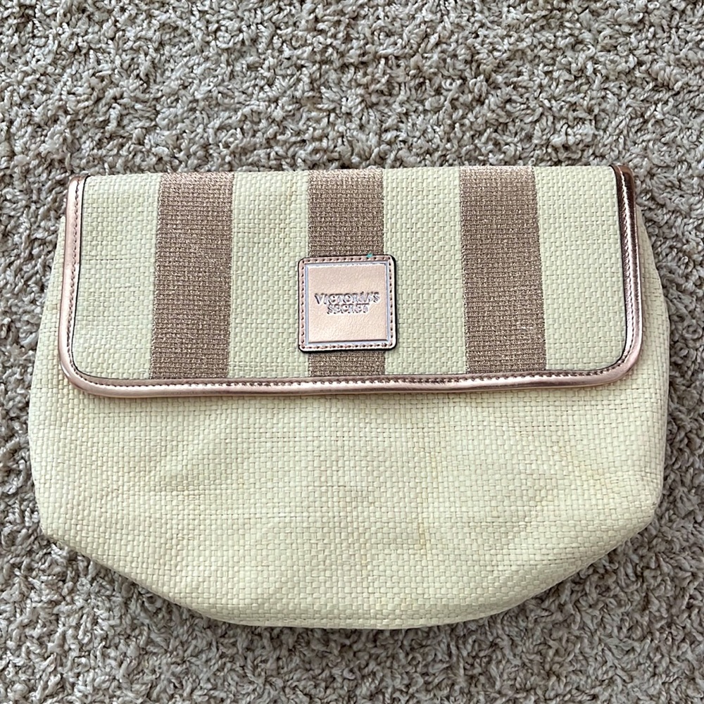 Victoria's Secret Cream and Tan Clutch